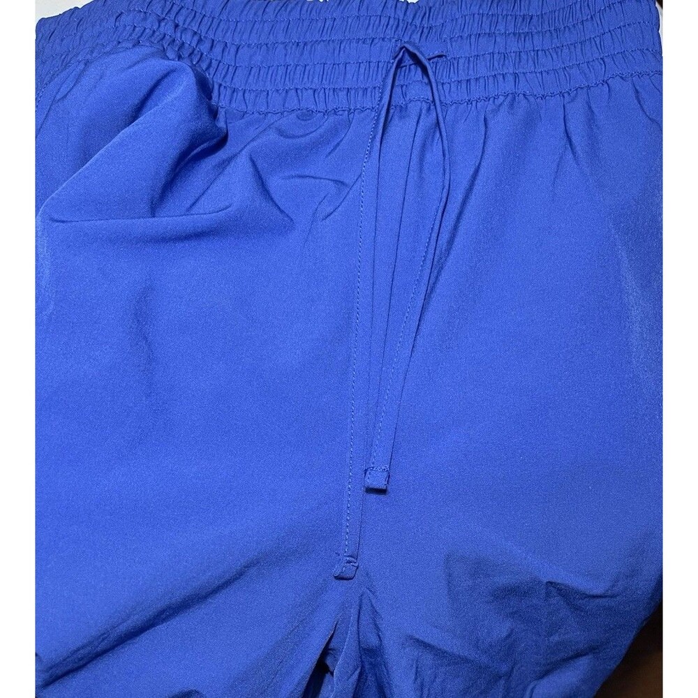 Lands’ End Royal Blue Pull-on Activewear Shorts Poly Blend Pockets Ladies 14-16